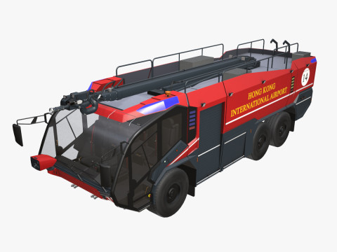 Lotniskowy wóz strażacki 6x6 Hongkong --377-- Model 3D