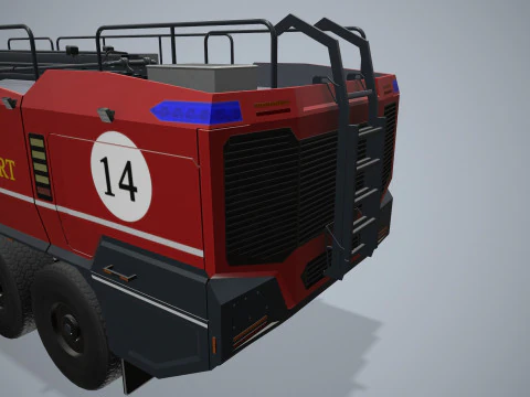 Camion dei pompieri dell'aeroporto 6x6 Hong Kong --377-- Modello 3D