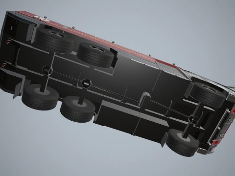 Camion dei pompieri dell'aeroporto 6x6 Hong Kong --377-- Modello 3D