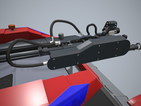 Caminh&atilde;o de bombeiros do aeroporto 6x6 Hong Kong --377-- Modelo 3D