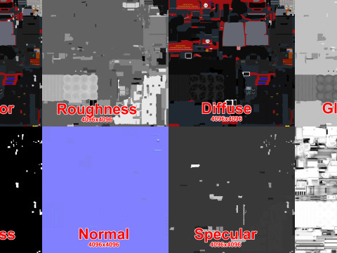 Caminh&atilde;o de bombeiros do aeroporto 6x6 Hong Kong --377-- Modelo 3D