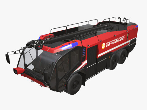 Lotniskowy wóz strażacki 6x6 Moskwa --378-- Model 3D