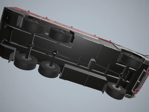 Airport Fire Truck 6x6 Moscow --378-- 3D Model