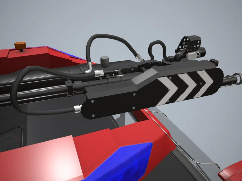 Airport Fire Truck 6x6 Moscow --378-- 3D Model