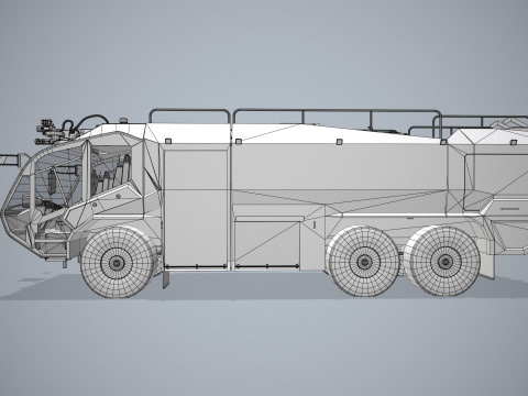 Camion dei pompieri dell'aeroporto 6x6 Mosca --378-- Modello 3D