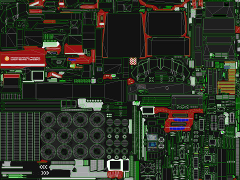 Camion dei pompieri dell'aeroporto 6x6 Mosca --378-- Modello 3D