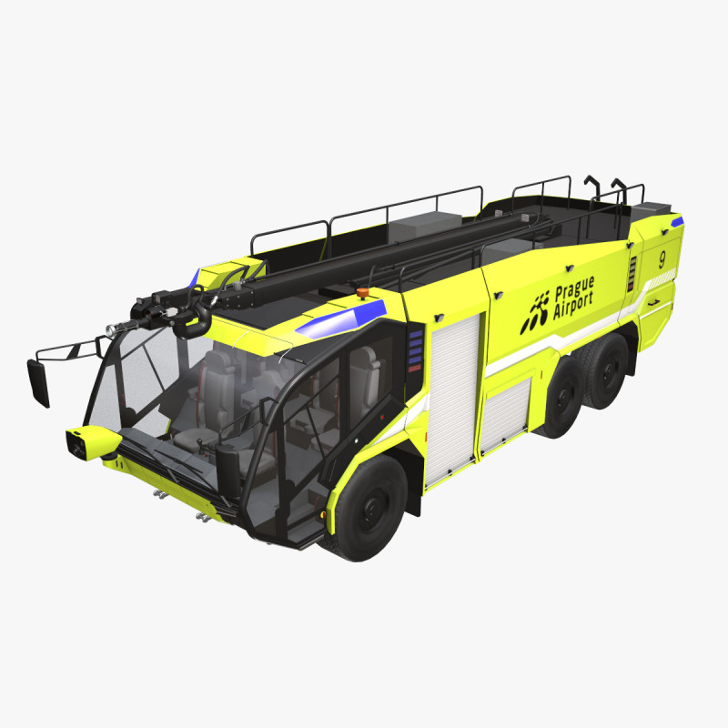 Havaalanı İtfaiye Aracı 6x6 Prag --379-- 3D Model .c4d .max .obj .3ds .fbx .stl .blend