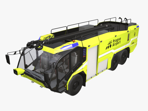 Lotniskowy wóz strażacki 6x6 Praga --379-- Model 3D