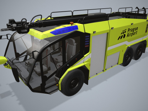 Havaalanı İtfaiye Aracı 6x6 Prag --379-- 3D Model