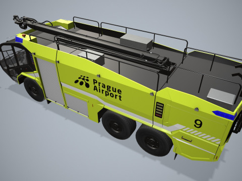 Havaalanı İtfaiye Aracı 6x6 Prag --379-- 3D Model