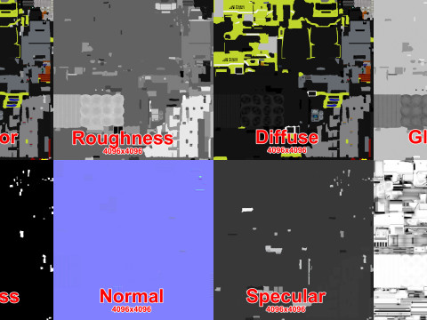 Havaalanı İtfaiye Aracı 6x6 Prag --379-- 3D Model