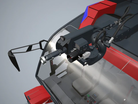 Airport Fire Truck 6x6 Red --380-- 3D Model