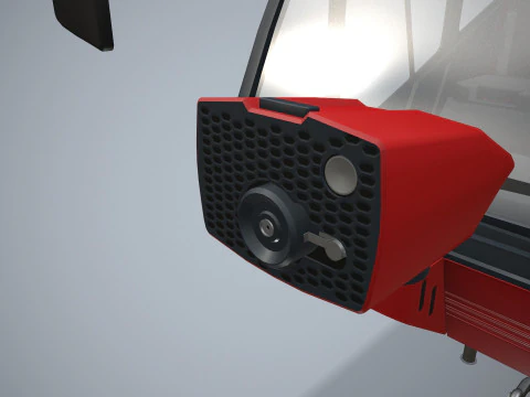 Airport Fire Truck 6x6 Red --380-- 3D Model