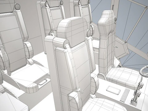 Airport Fire Truck 6x6 Red --380-- 3D Model