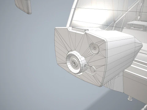 Airport Fire Truck 6x6 Red --380-- 3D Model
