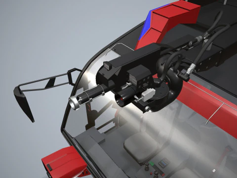 Airport Fire Truck 6x6 Red --381-- 3D Model