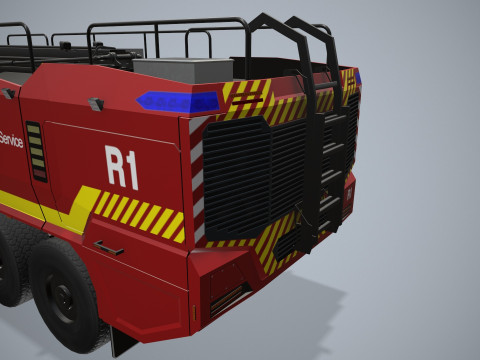 Truk Pemadam Kebakaran Bandara 6x6 Shannon --382-- Model 3D