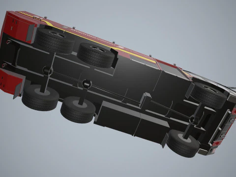 Airport Fire Truck 6x6 Shannon --382-- 3D Model