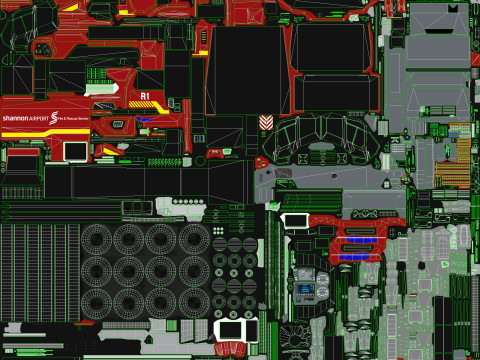 Truk Pemadam Kebakaran Bandara 6x6 Shannon --382-- Model 3D