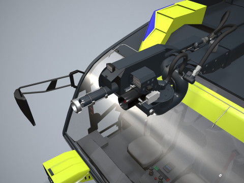 Truk Pemadam Kebakaran Bandara 6x6 Kuning --383-- Model 3D