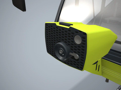 Airport Fire Truck 6x6 Yellow --383-- 3D Model