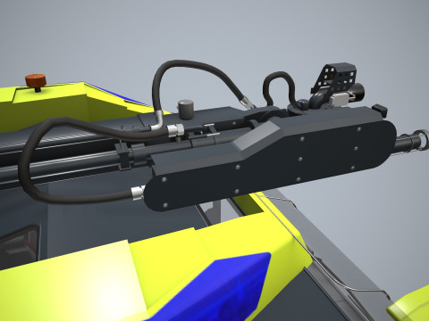 Truk Pemadam Kebakaran Bandara 6x6 Kuning --383-- Model 3D