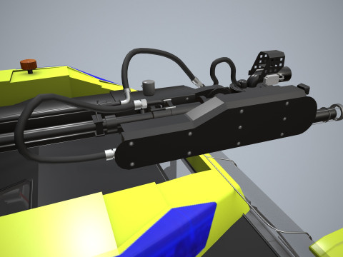 机场消防车 6x6 黄色 --384-- 3D 模型