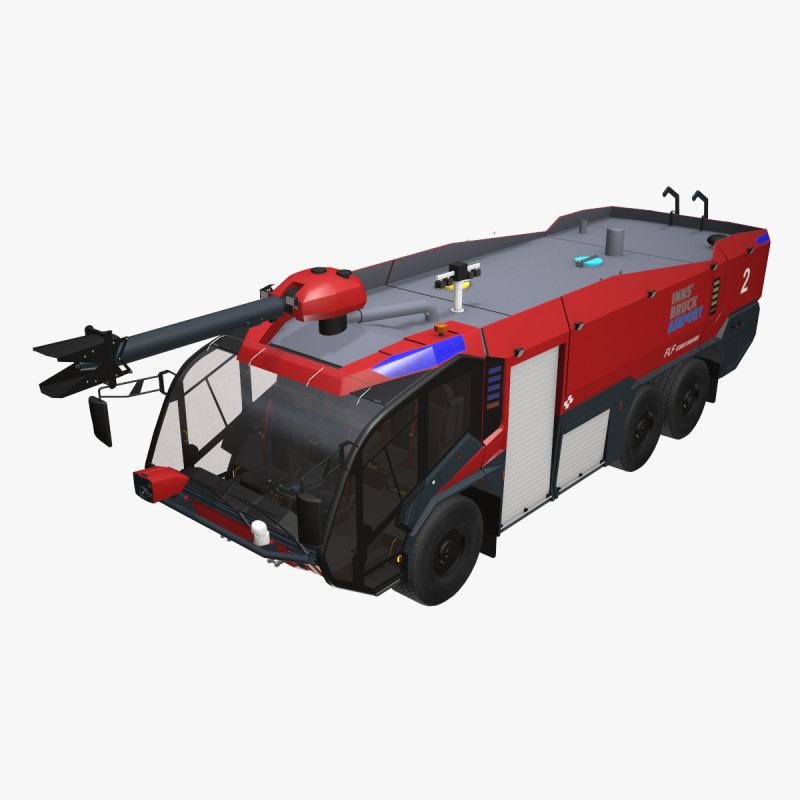 Truk Pemadam Kebakaran Bandara 6x6 Innsbruck --386-- Model 3D .c4d .max .obj .3ds .fbx .stl .blend