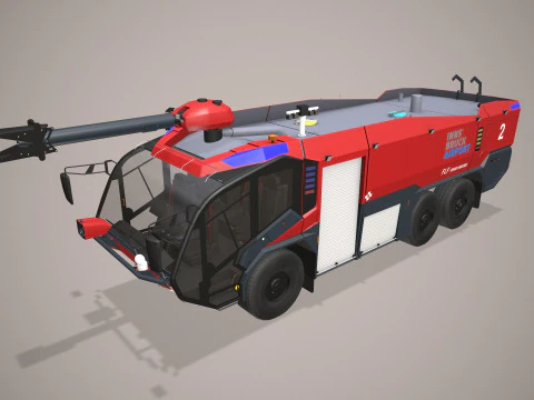 Airport Fire Truck 6x6 Innsbruck --386-- 3D Model
