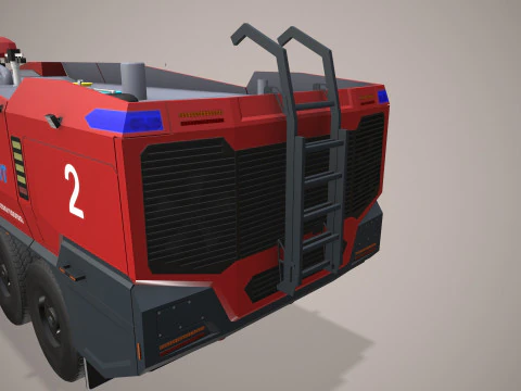 Airport Fire Truck 6x6 Innsbruck --386-- 3D Model