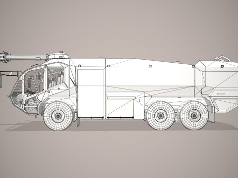 Truk Pemadam Kebakaran Bandara 6x6 Innsbruck --386-- Model 3D