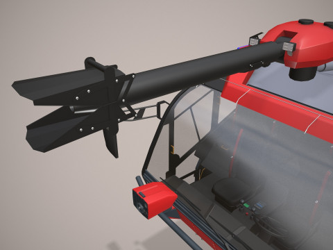 Truk Pemadam Kebakaran Bandara 6x6 Merah --387-- Model 3D