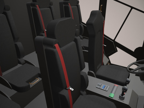 Truk Pemadam Kebakaran Bandara 6x6 Merah --387-- Model 3D