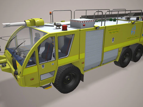 Airport Fire Truck Australia --389-- 3D Model