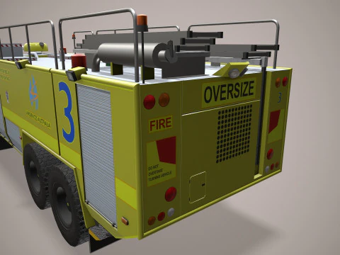 Airport Fire Truck Australia --389-- 3D Model
