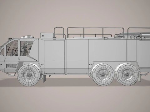 Airport Fire Truck Australia --389-- 3D Model