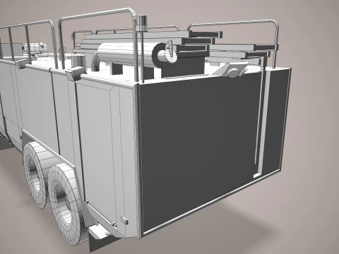 Airport Fire Truck Australia --389-- 3D Model
