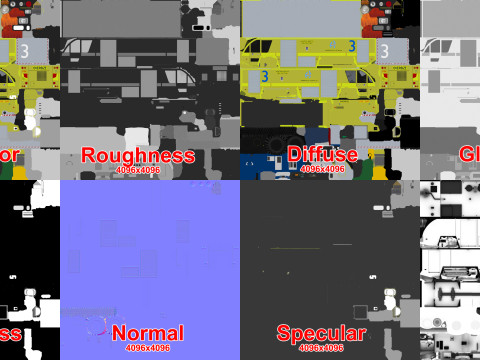 Truk Pemadam Kebakaran Bandara Australia --389-- Model 3D