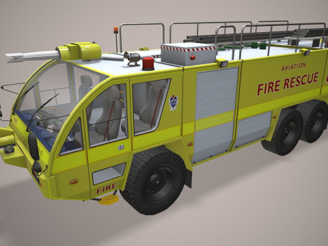 Truk Pemadam Kebakaran Bandara Australia --390-- Model 3D