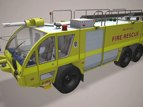 Airport Fire Truck Australia --390-- 3D Model