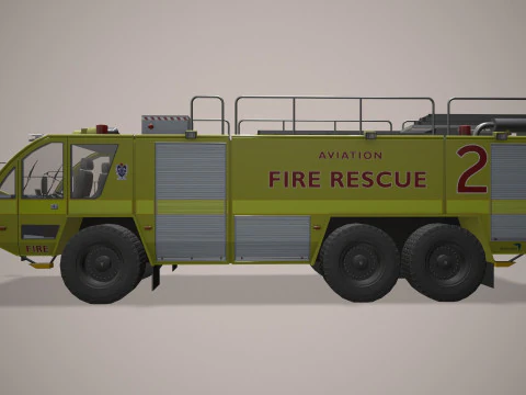 Airport Fire Truck Australia --390-- 3D Model