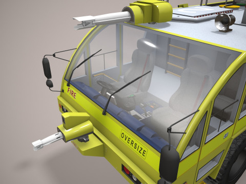 Truk Pemadam Kebakaran Bandara Australia --390-- Model 3D