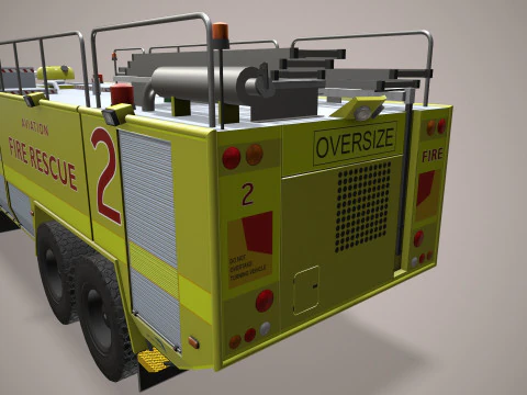 Airport Fire Truck Australia --390-- 3D Model