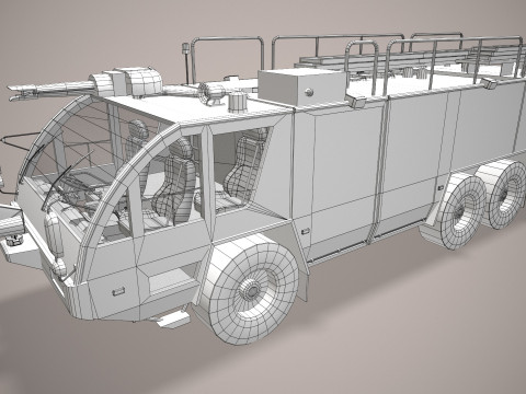 Truk Pemadam Kebakaran Bandara Australia --390-- Model 3D