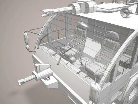 Airport Fire Truck Australia --390-- 3D Model