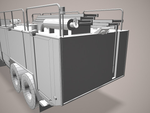 Truk Pemadam Kebakaran Bandara Australia --390-- Model 3D