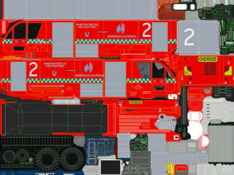 Autopompa aeroportuale Australia --391-- Modello 3D