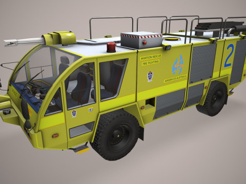空港消防車 4x4 オーストラリア --392-- 3Dモデル