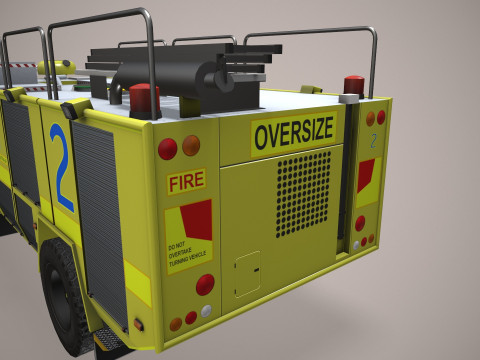 空港消防車 4x4 オーストラリア --392-- 3Dモデル