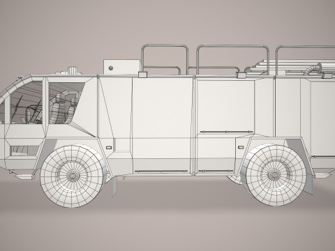 空港消防車 4x4 オーストラリア --392-- 3Dモデル